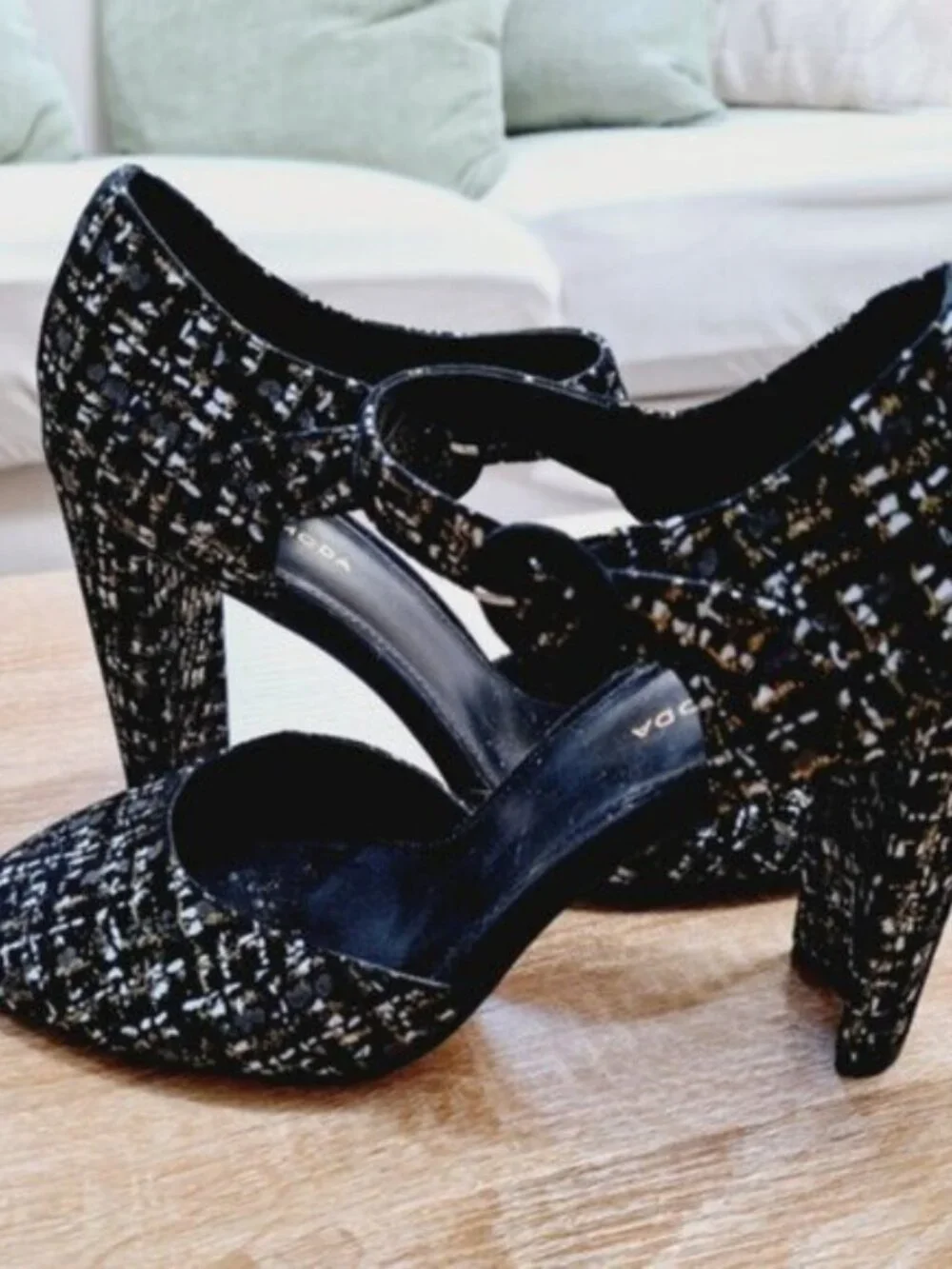 Pelle Moda Black Suede High Heel Women’s Size 9 1/2